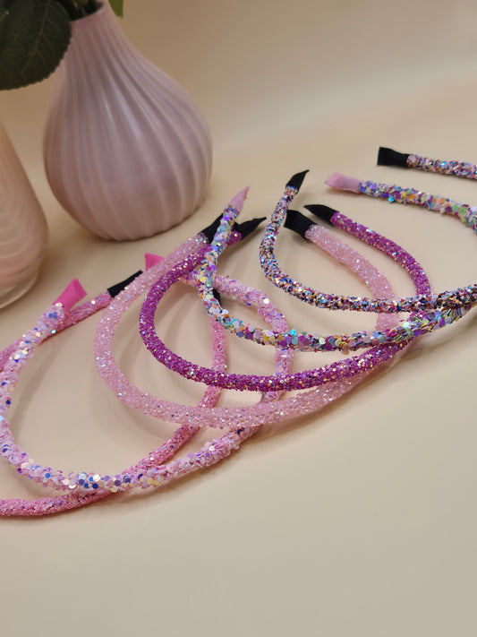 Haarreif mit groben Glitzer