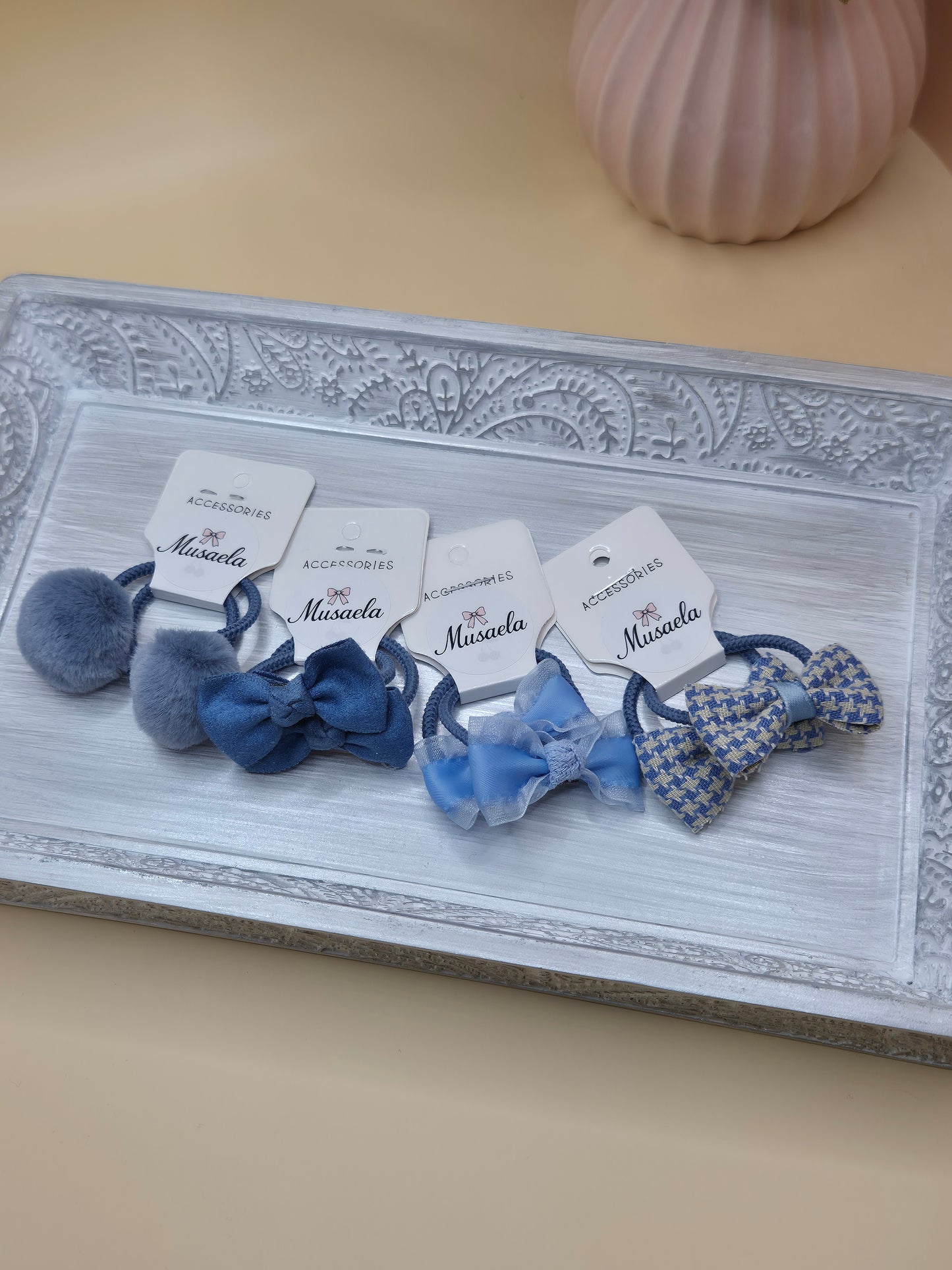 Haargummis mit Schleifen im Set