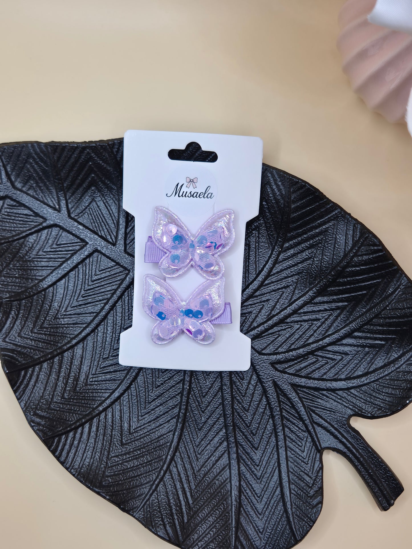 Haarspange Schmetterlinge mit großen Pailletten