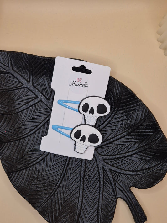 Halloween Haarspangen Kürbis, Geist, Candy Corn, Hexe & Totenkopf