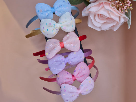 Pailletten Haarreif Schleife