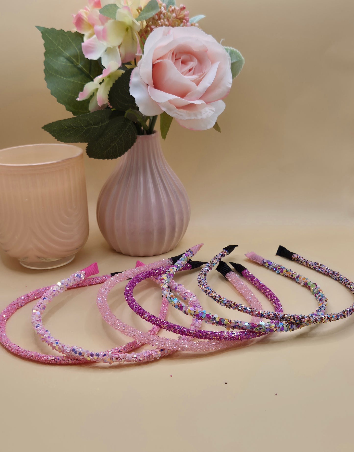 Haarreif mit groben Glitzer