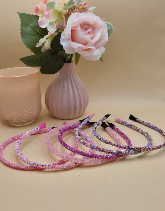 Haarreif mit groben Glitzer
