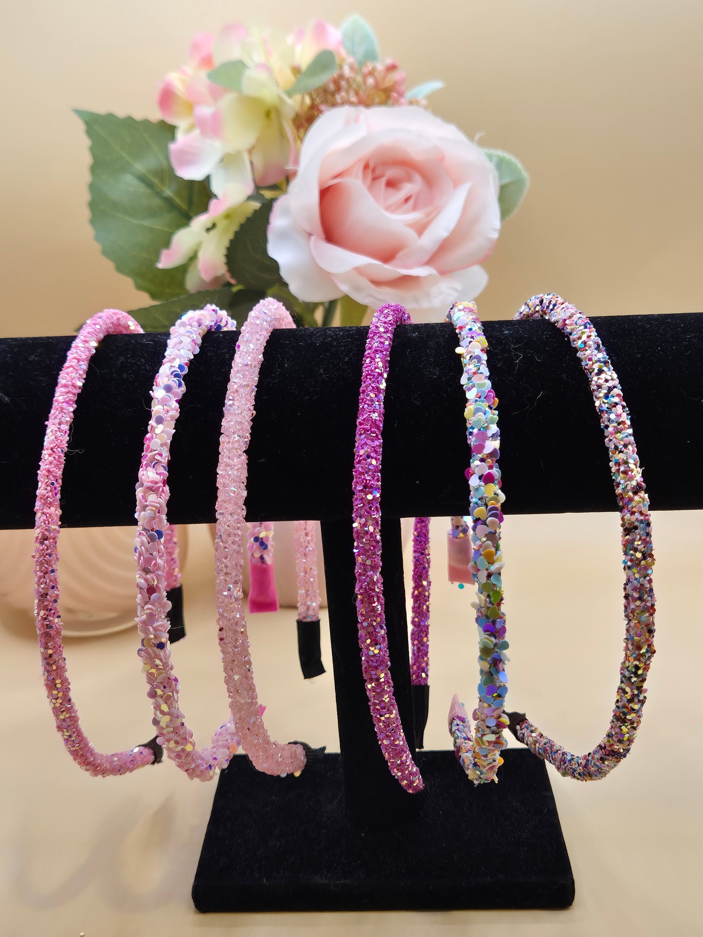 Haarreif mit groben Glitzer