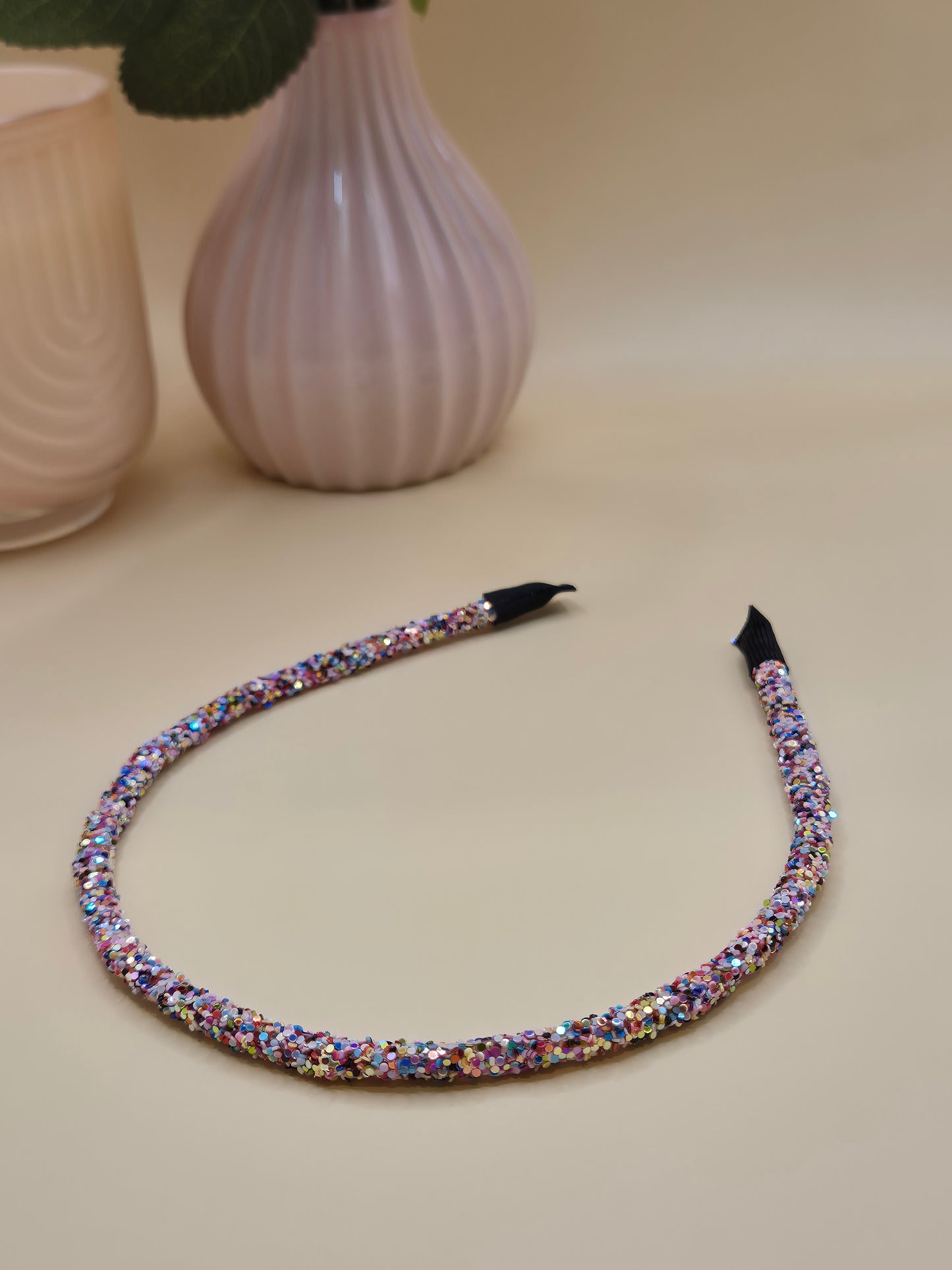 Haarreif mit groben Glitzer