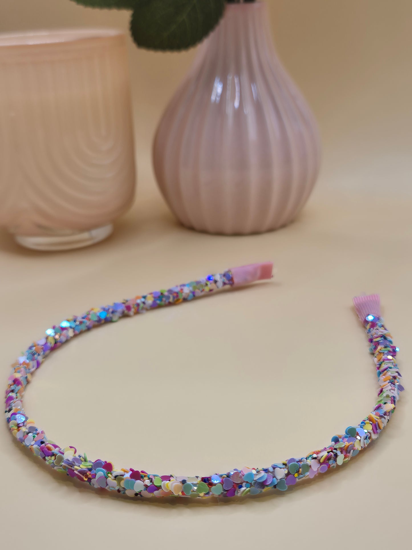 Haarreif mit groben Glitzer