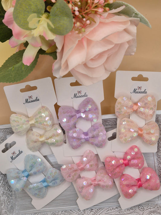 Haarklammer Pailletten Schleifen