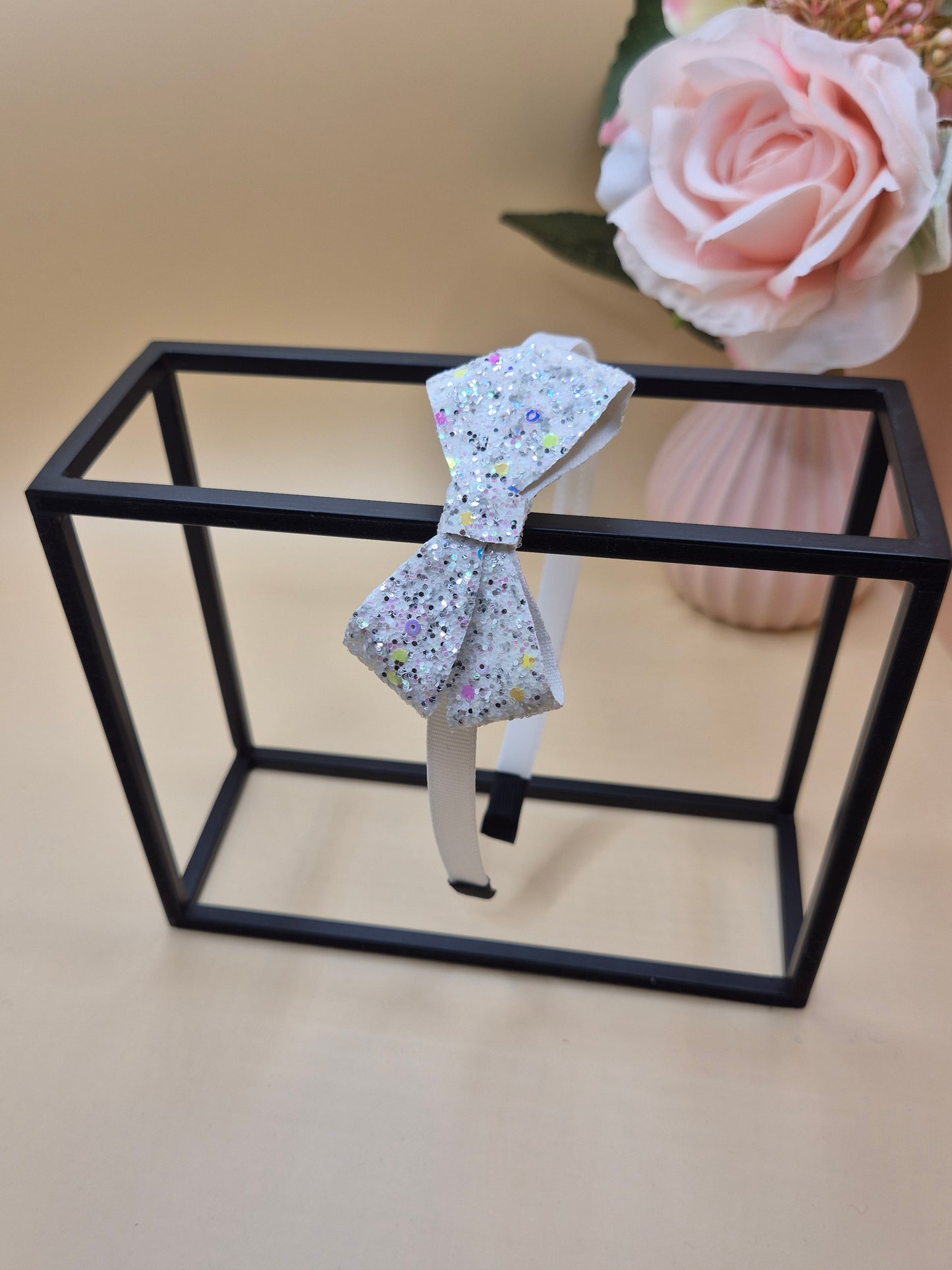 Haarreif mit Glitzer Schleife