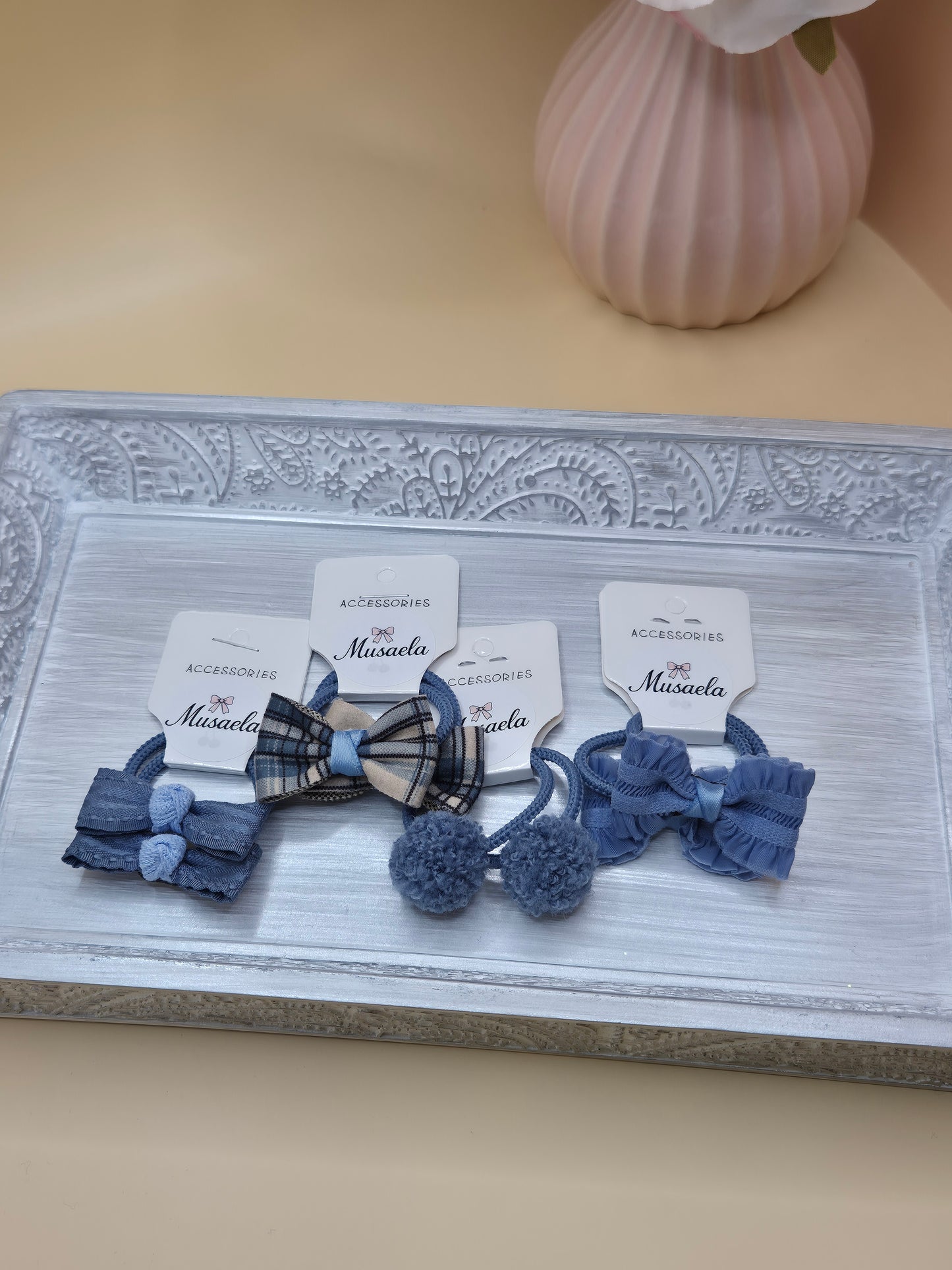 Haargummis mit Schleifen im Set