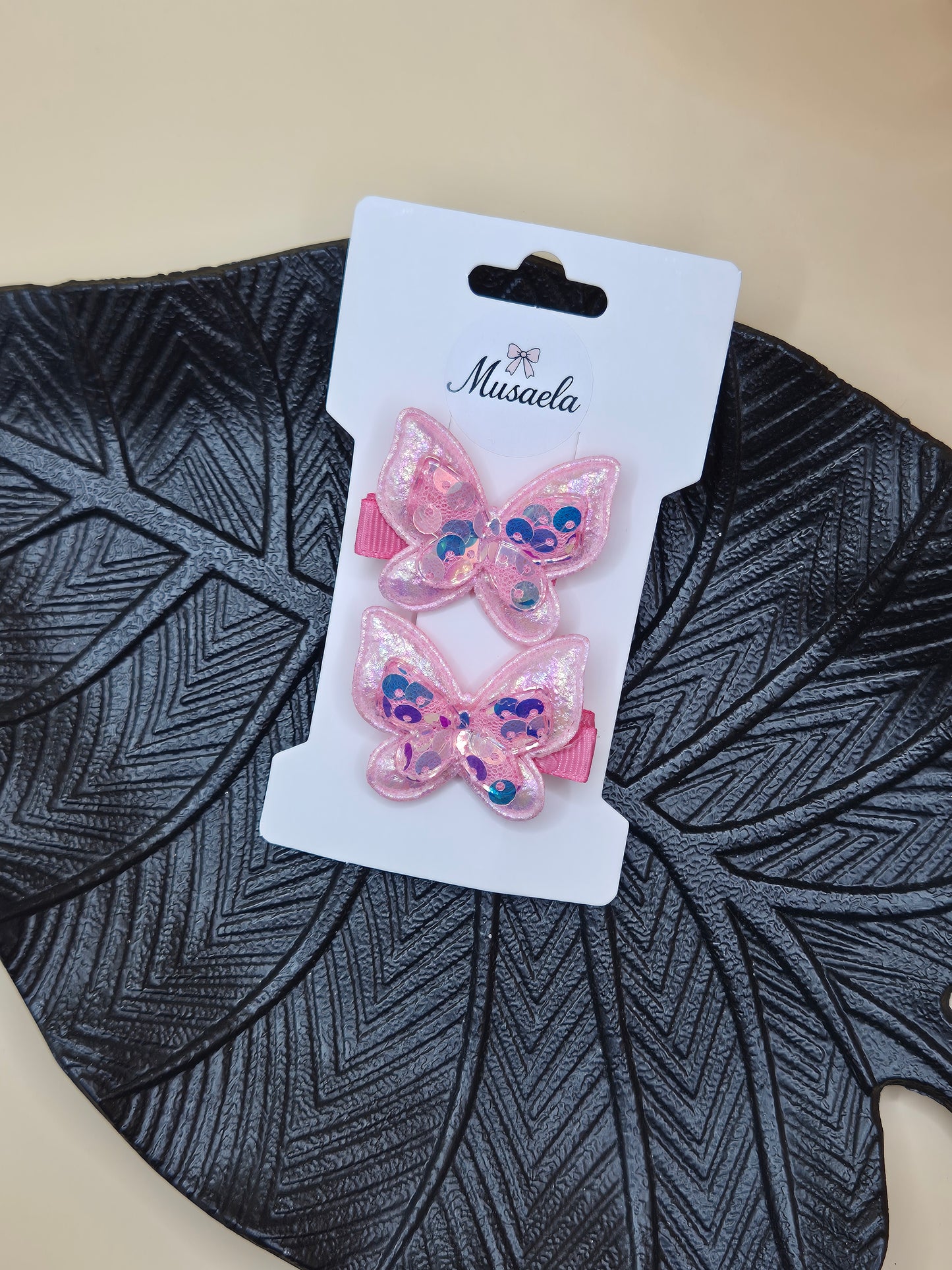 Haarspange Schmetterlinge mit großen Pailletten