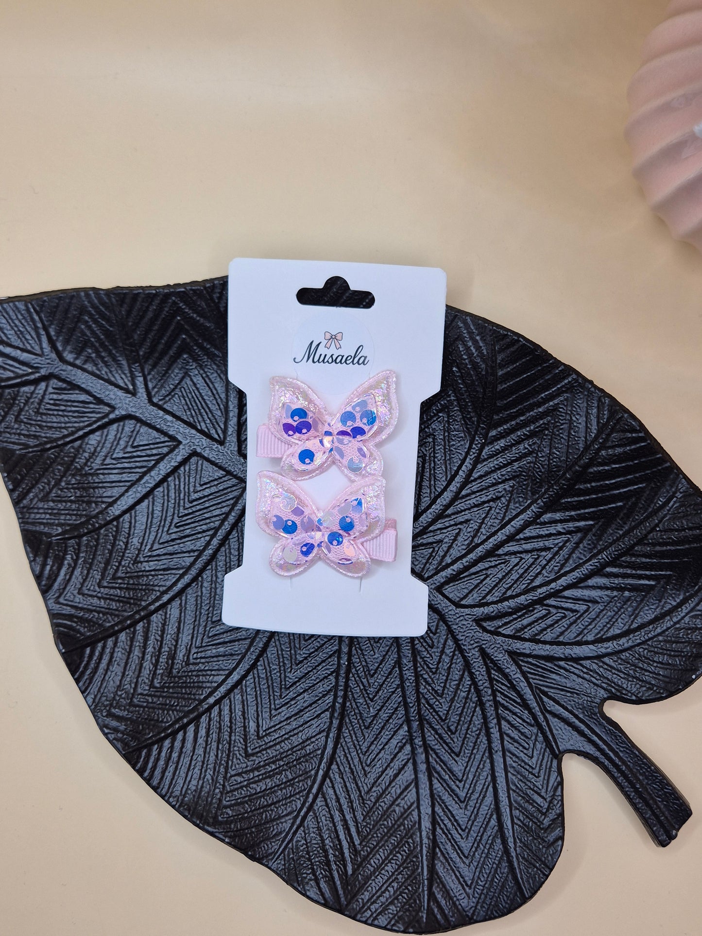 Haarspange Schmetterlinge mit großen Pailletten