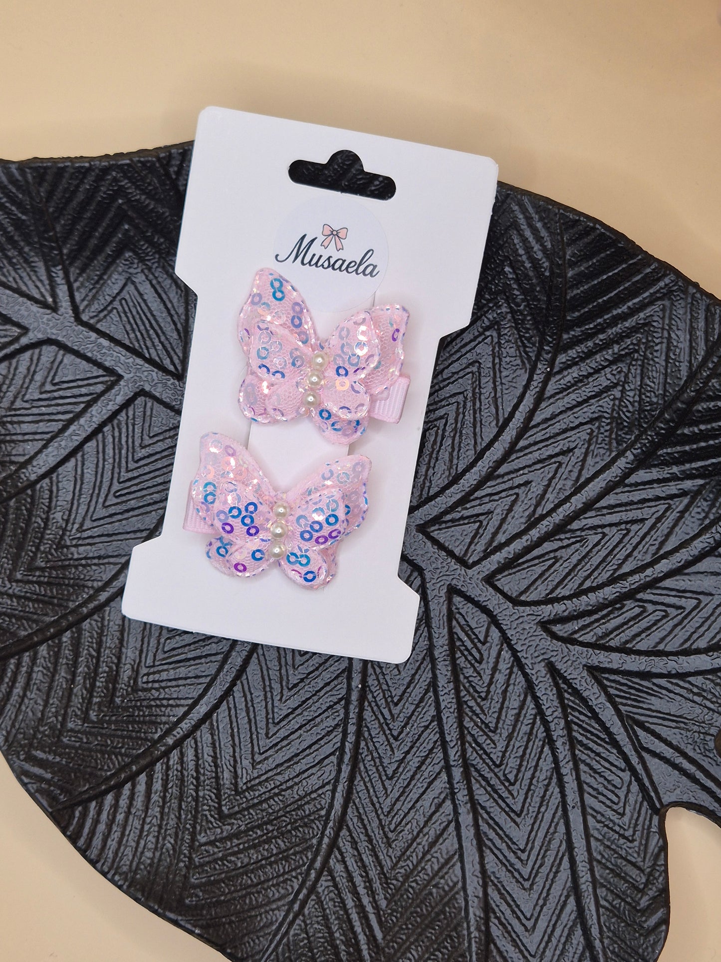 Haarspange Schmetterlinge mit kleinen Pailletten