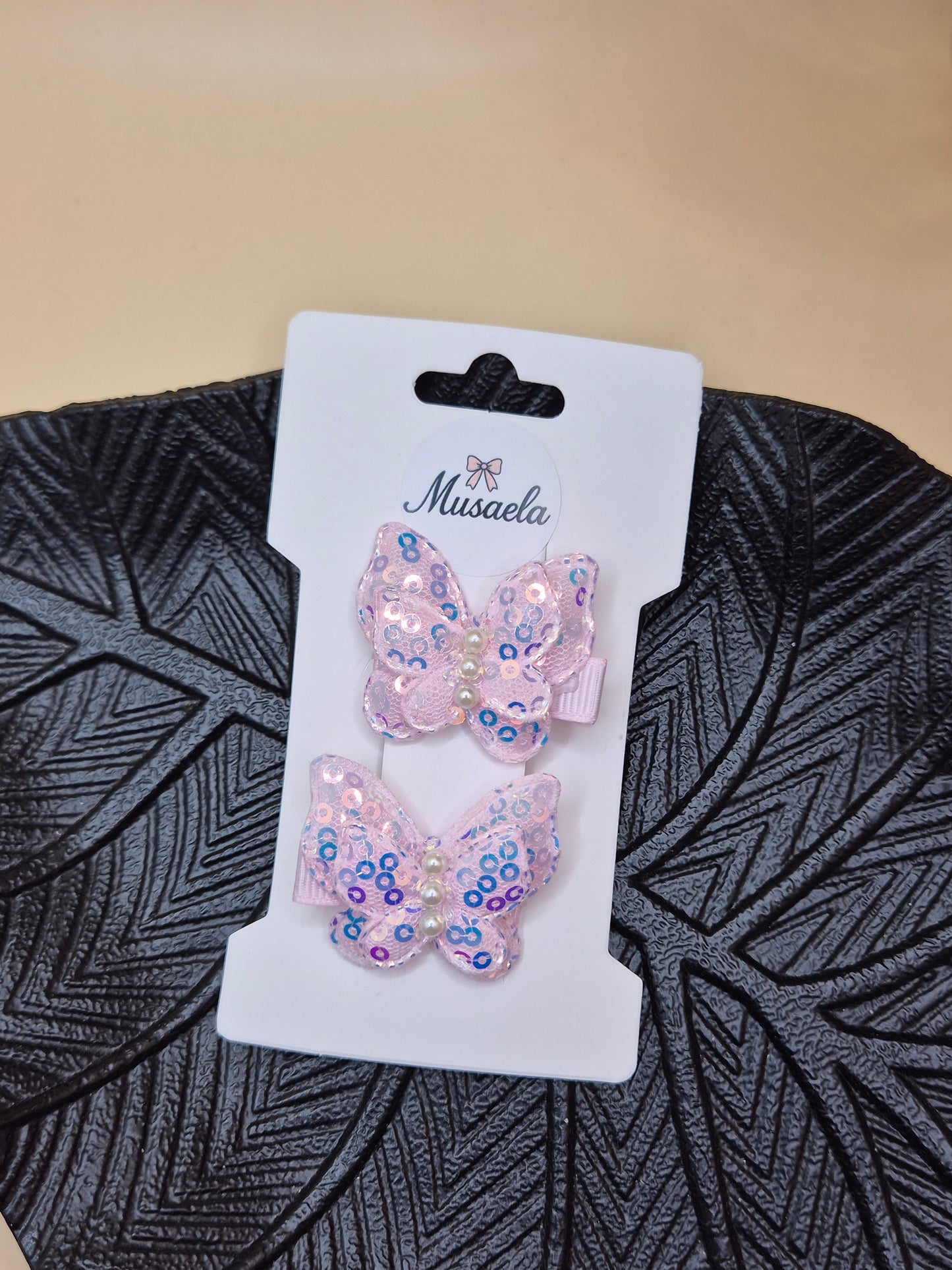 Haarspange Schmetterlinge mit kleinen Pailletten