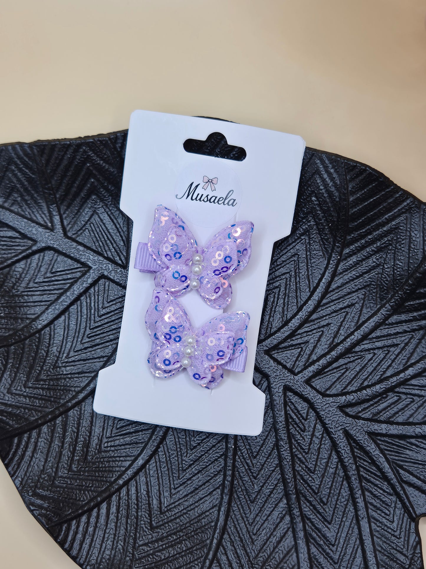 Haarspange Schmetterlinge mit kleinen Pailletten