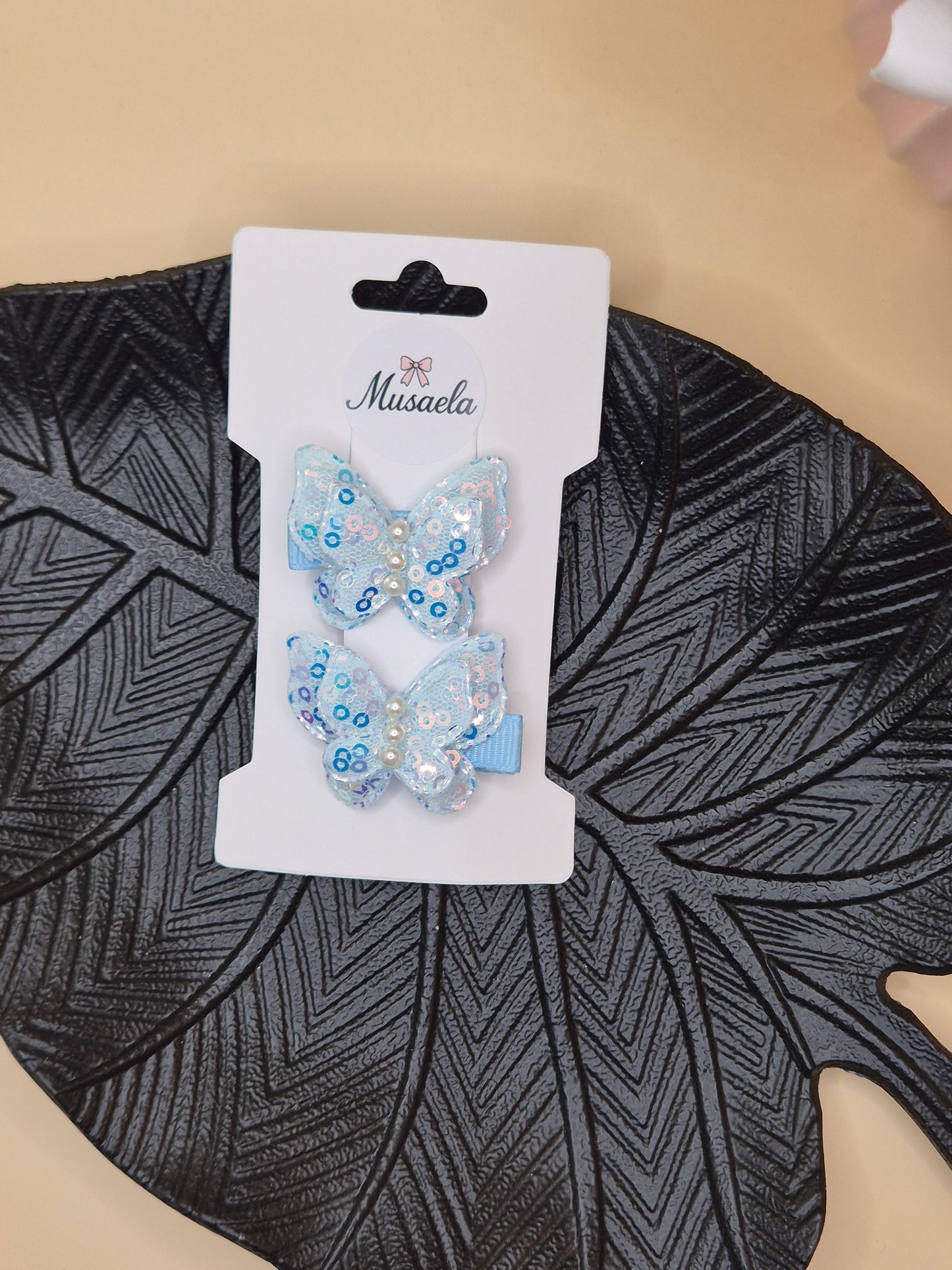 Haarspange Schmetterlinge mit kleinen Pailletten