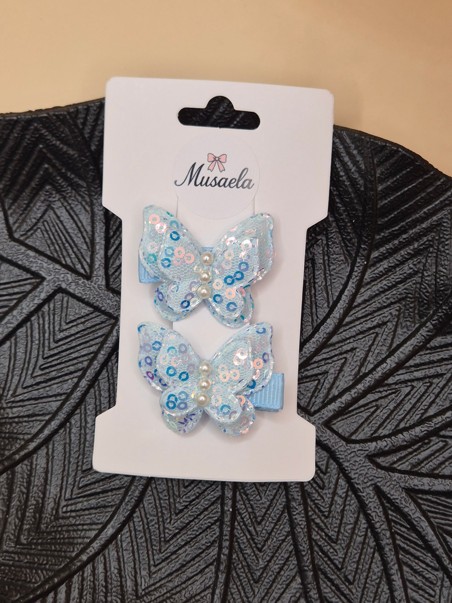 Haarspange Schmetterlinge mit kleinen Pailletten