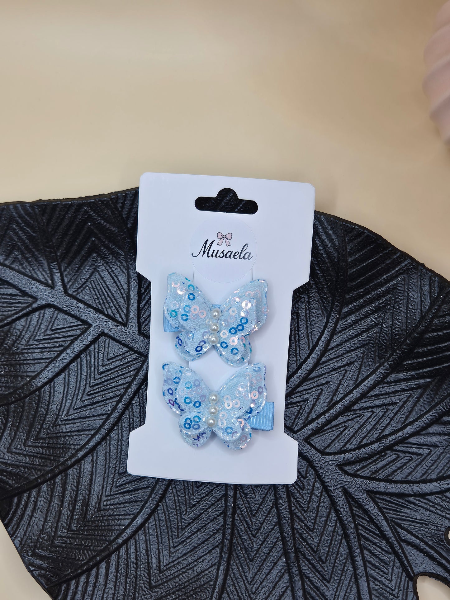 Haarspange Schmetterlinge mit kleinen Pailletten