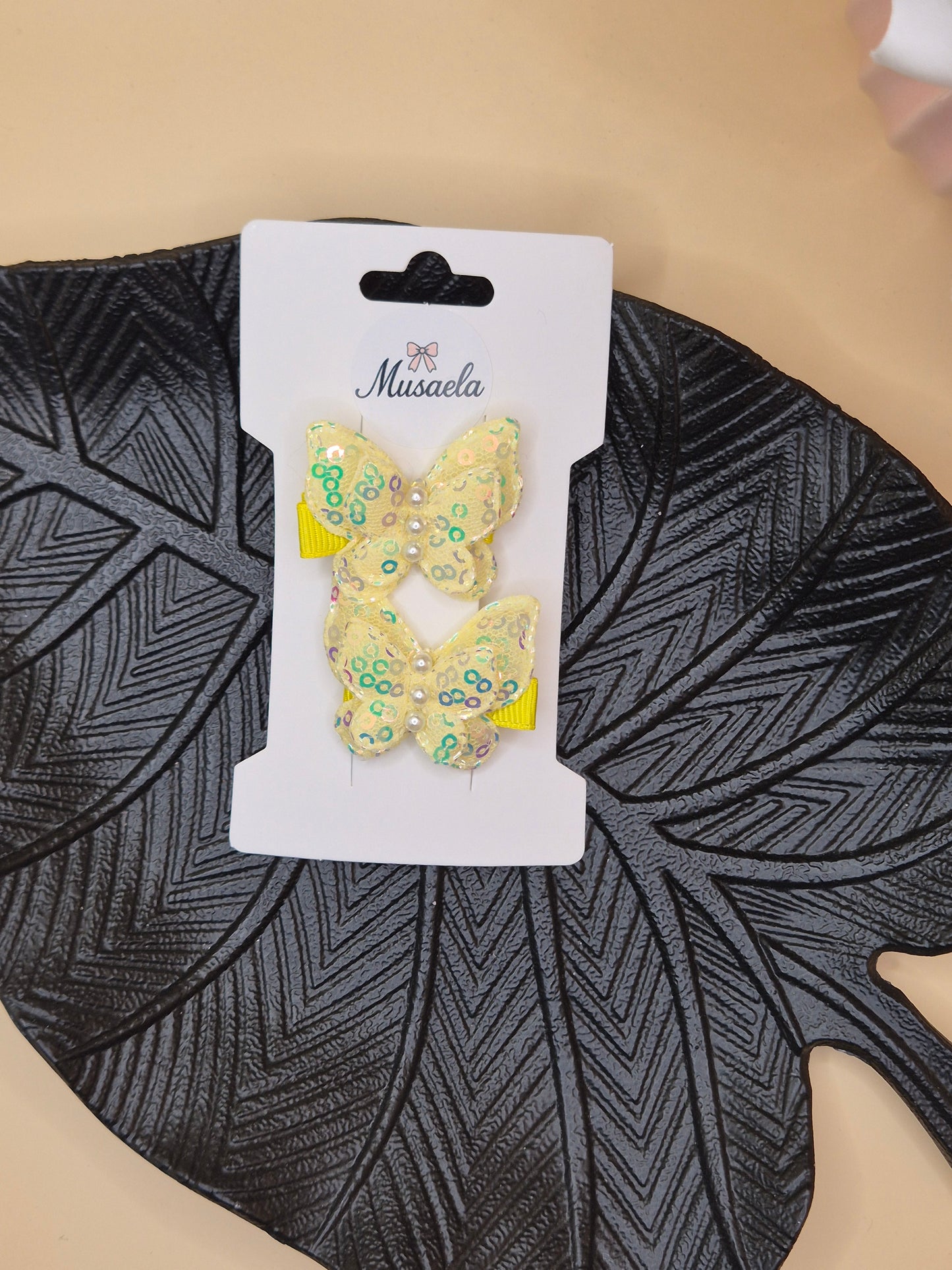 Haarspange Schmetterlinge mit kleinen Pailletten