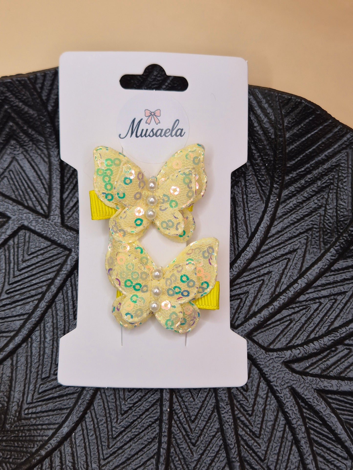 Haarspange Schmetterlinge mit kleinen Pailletten