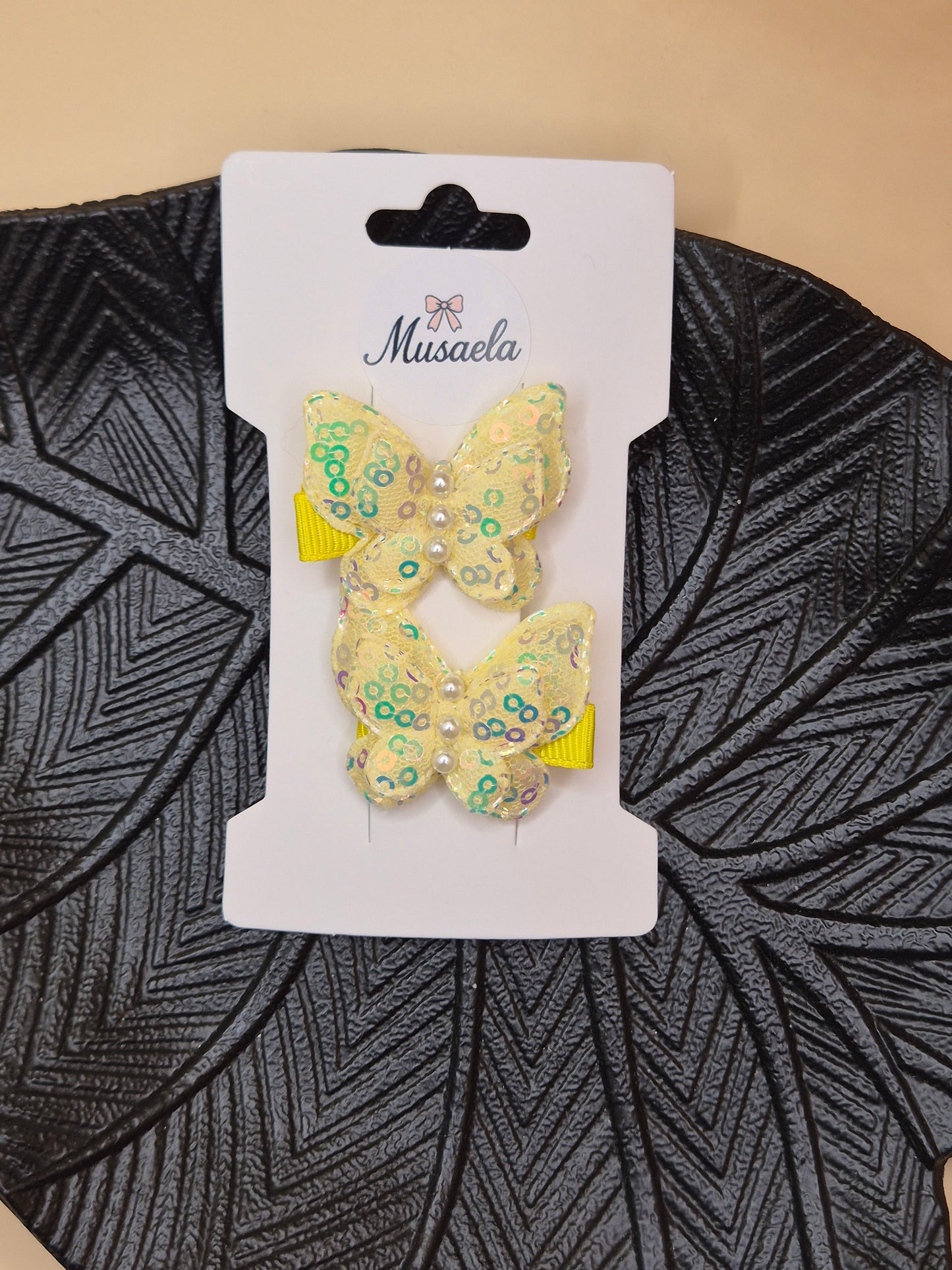 Haarspange Schmetterlinge mit kleinen Pailletten