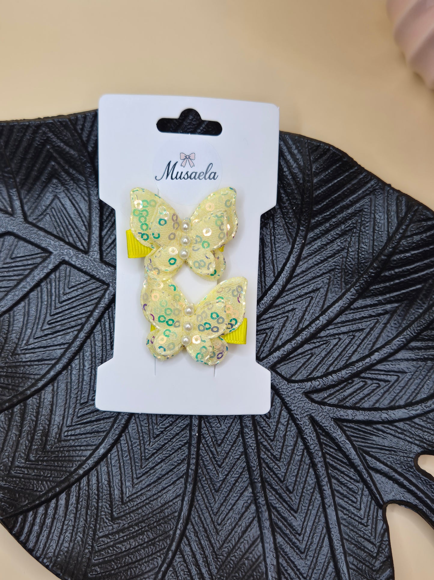 Haarspange Schmetterlinge mit kleinen Pailletten