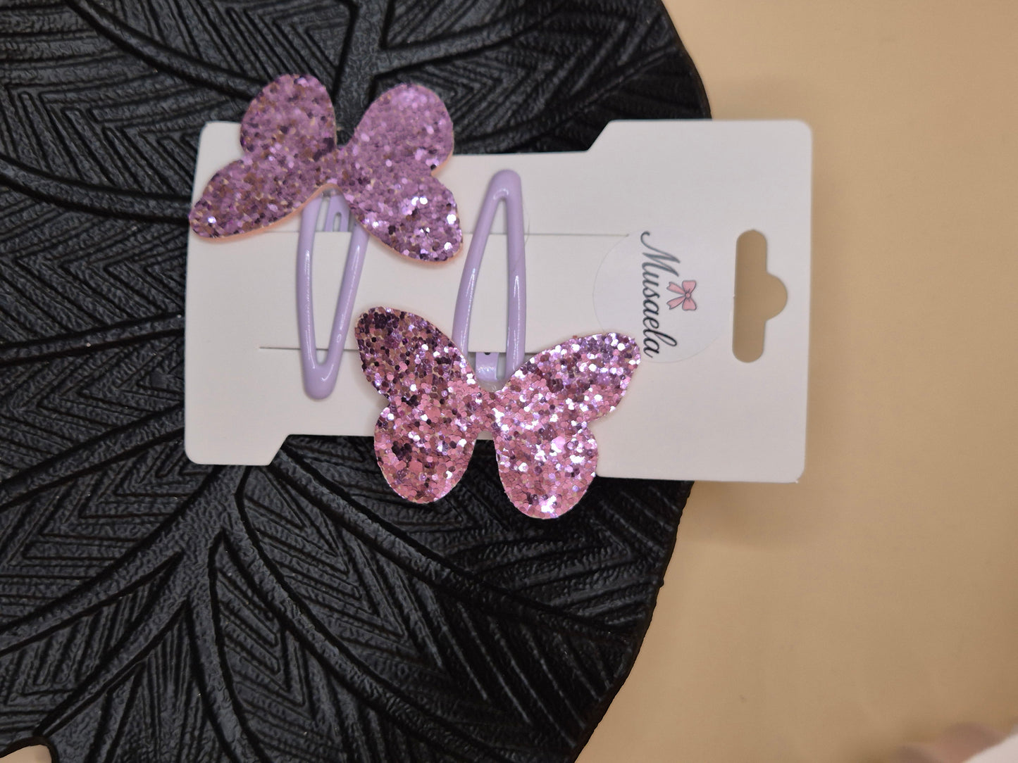 Haarspange mit Glitzer Schmetterling in verschiedenen Farben