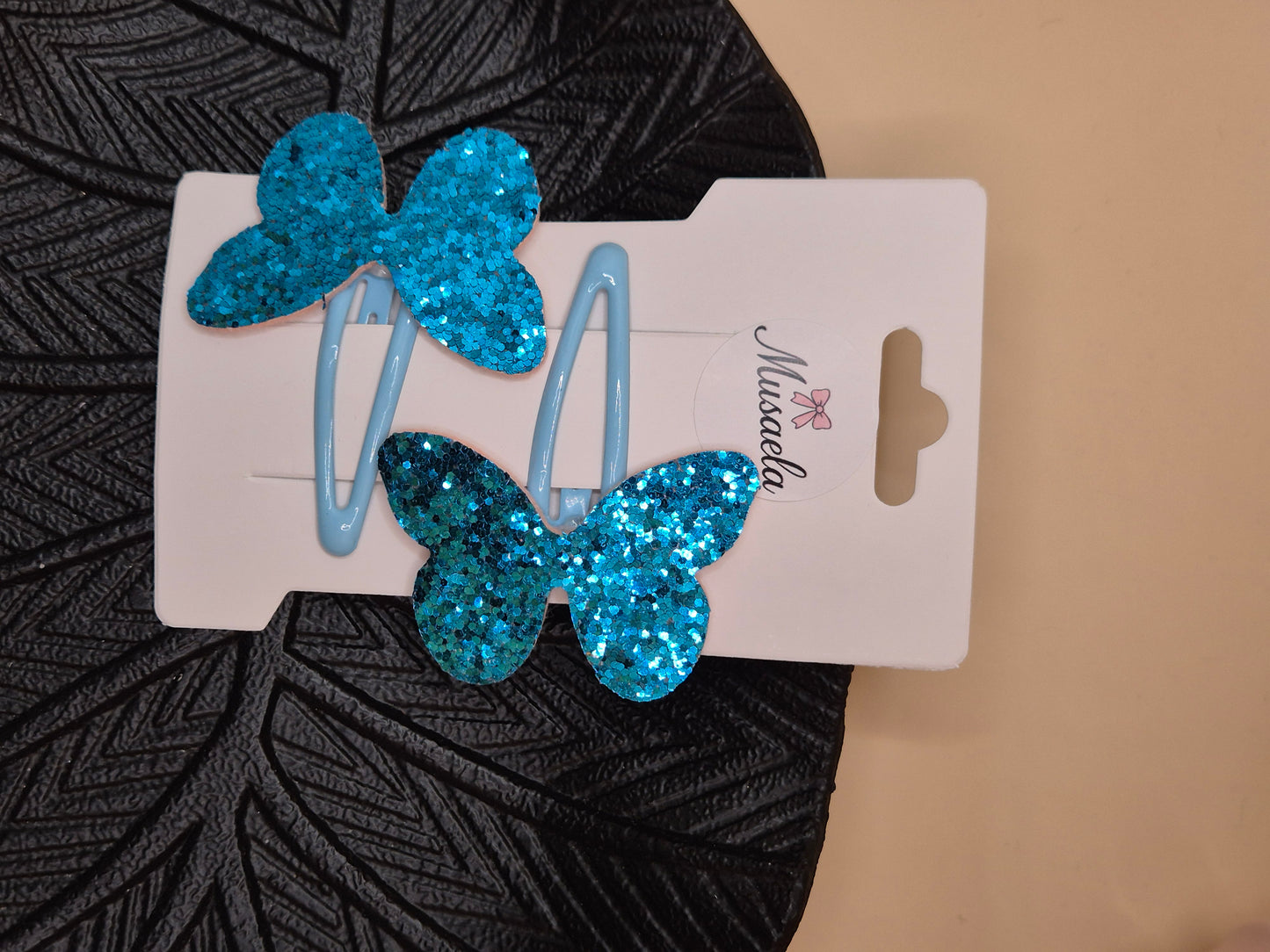 Haarspange mit Glitzer Schmetterling in verschiedenen Farben