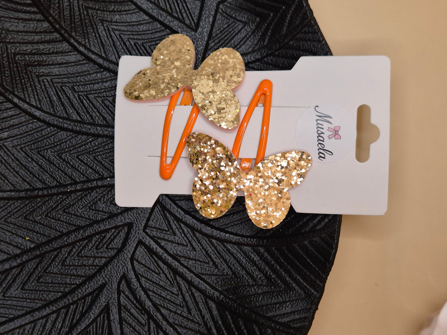 Haarspange mit Glitzer Schmetterling in verschiedenen Farben