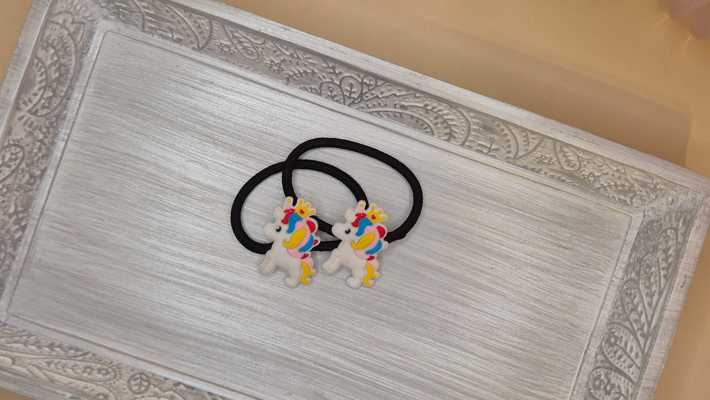 Einhorn Haargummis 2er Set
