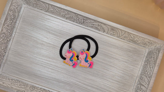 Einhorn Haargummis 2er Set