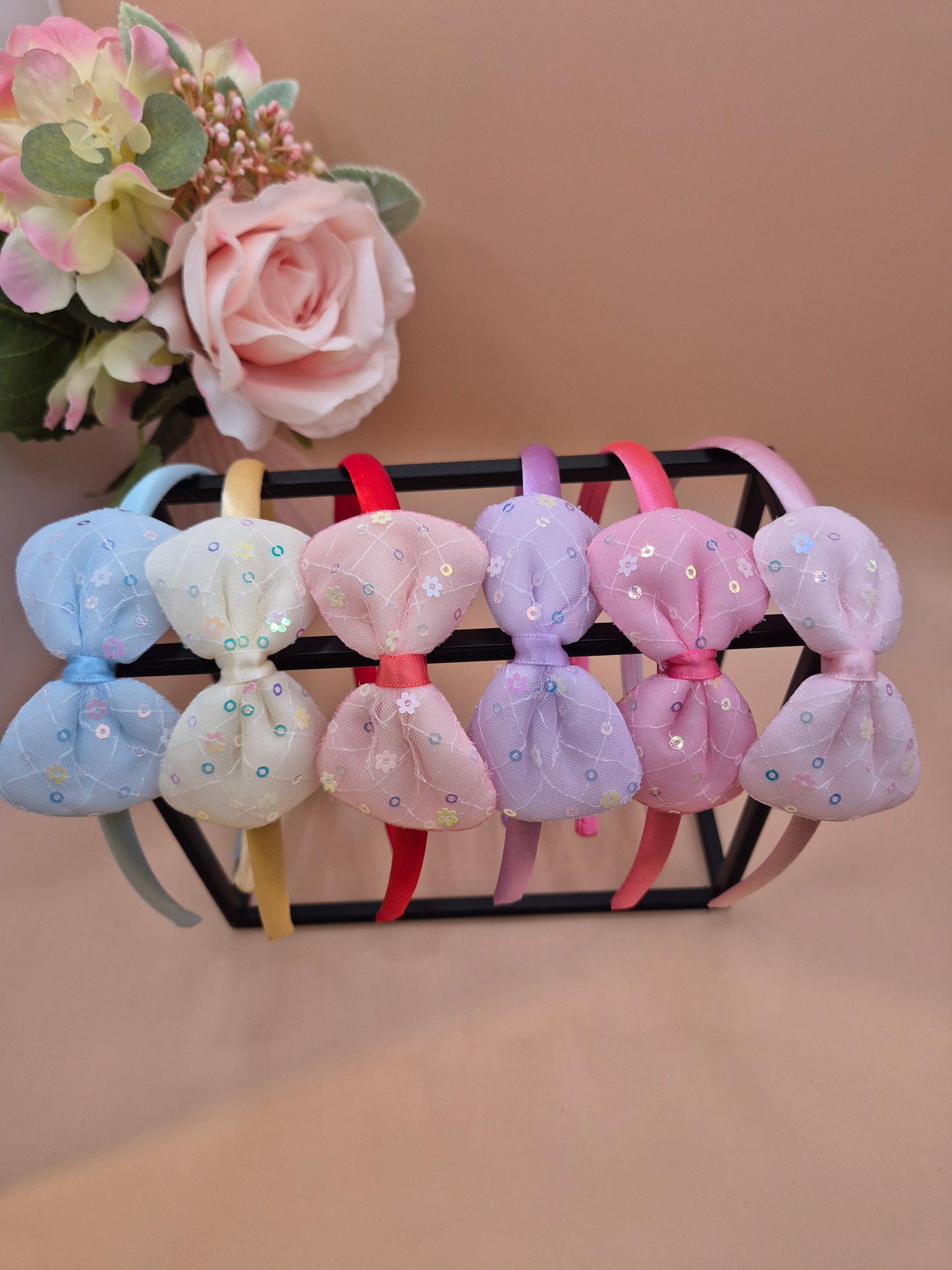 Pailletten Haarreif Schleife