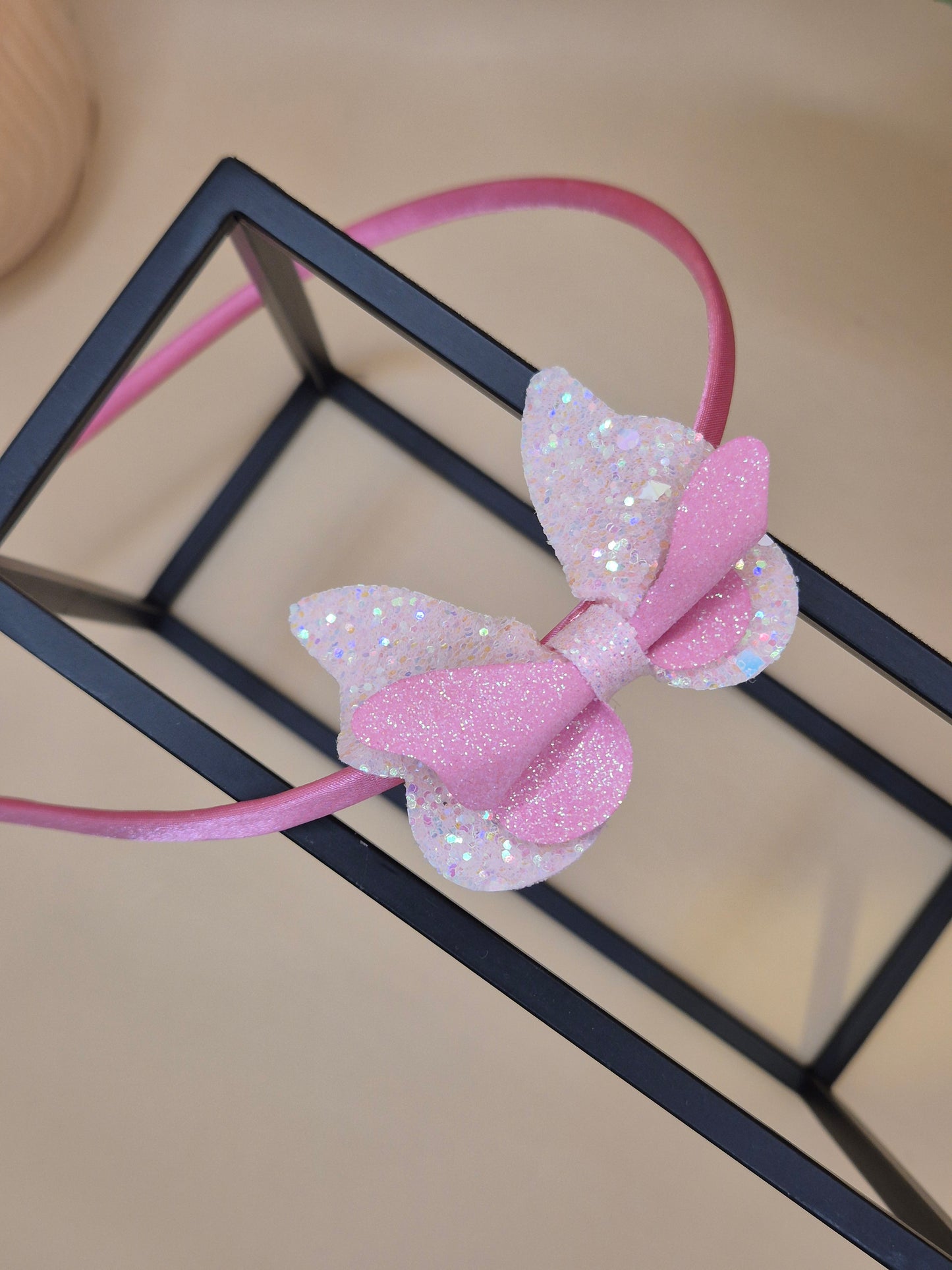 Haarreif mit schönem Glitzer Schmetterling