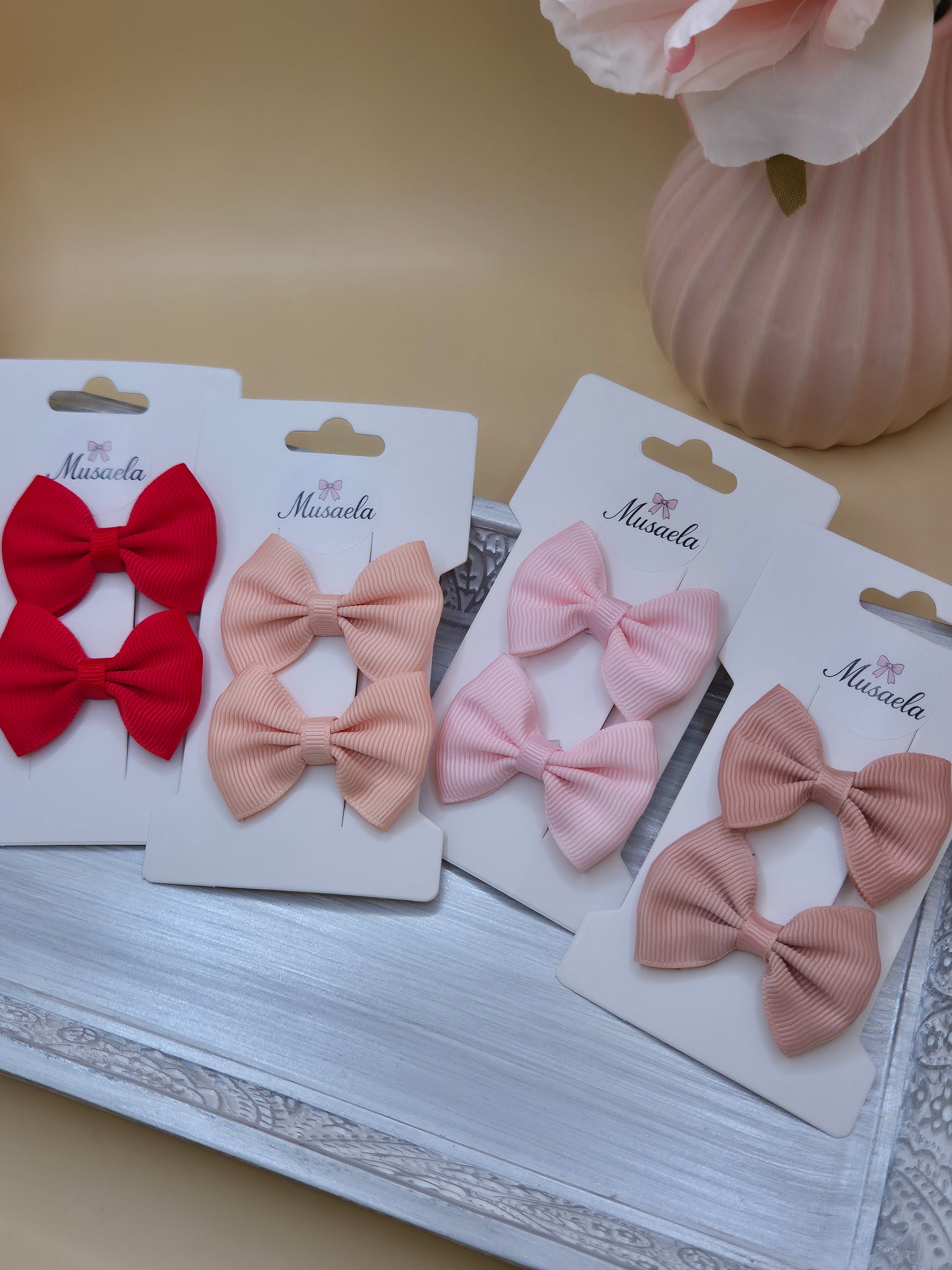 2er Set Haarspange mit kleiner Schleife