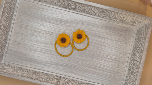 Sonnenblumen als Haargummis 2er Set