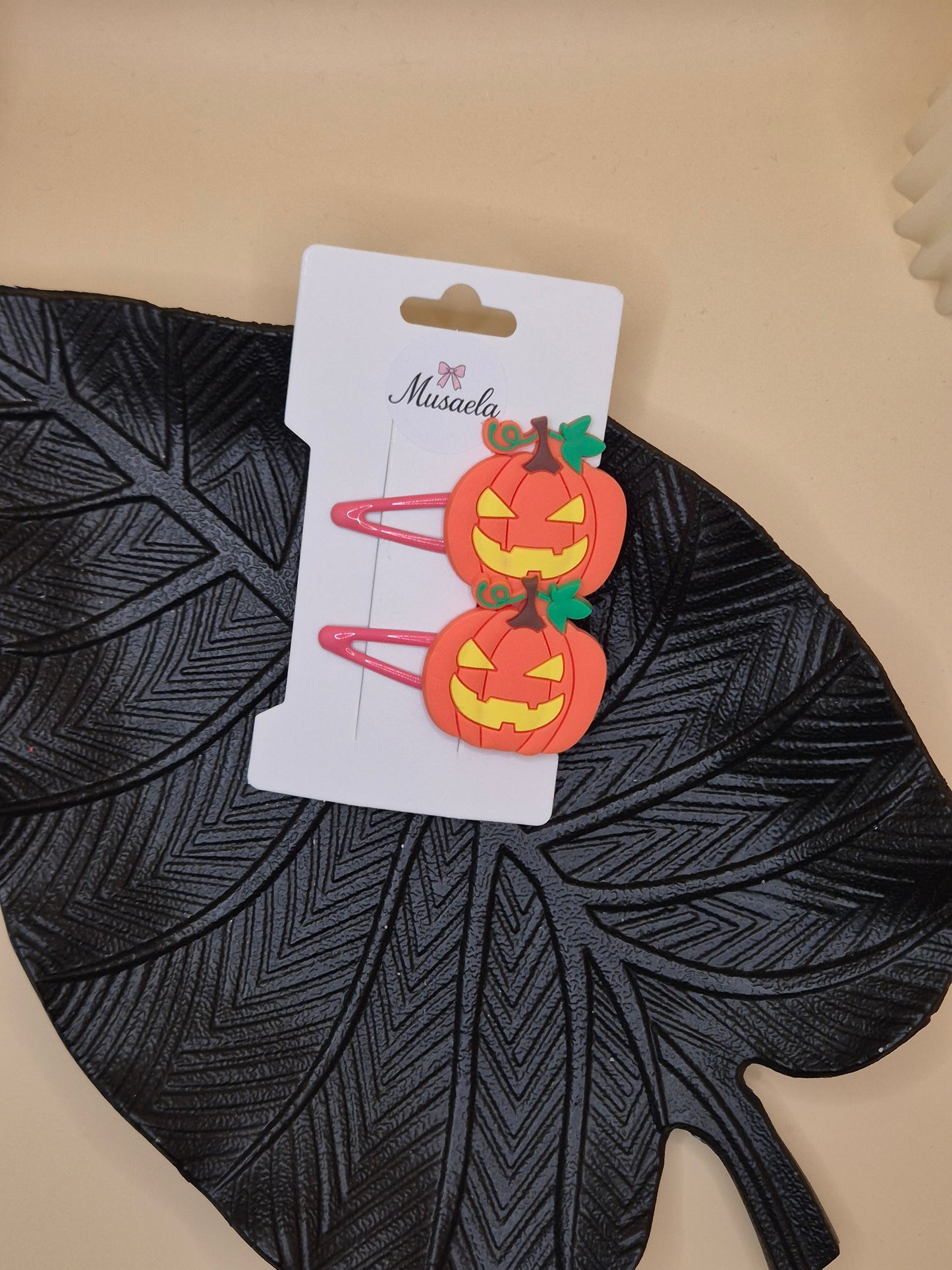 Halloween Haarspangen Kürbis, Geist, Candy Corn, Hexe & Totenkopf