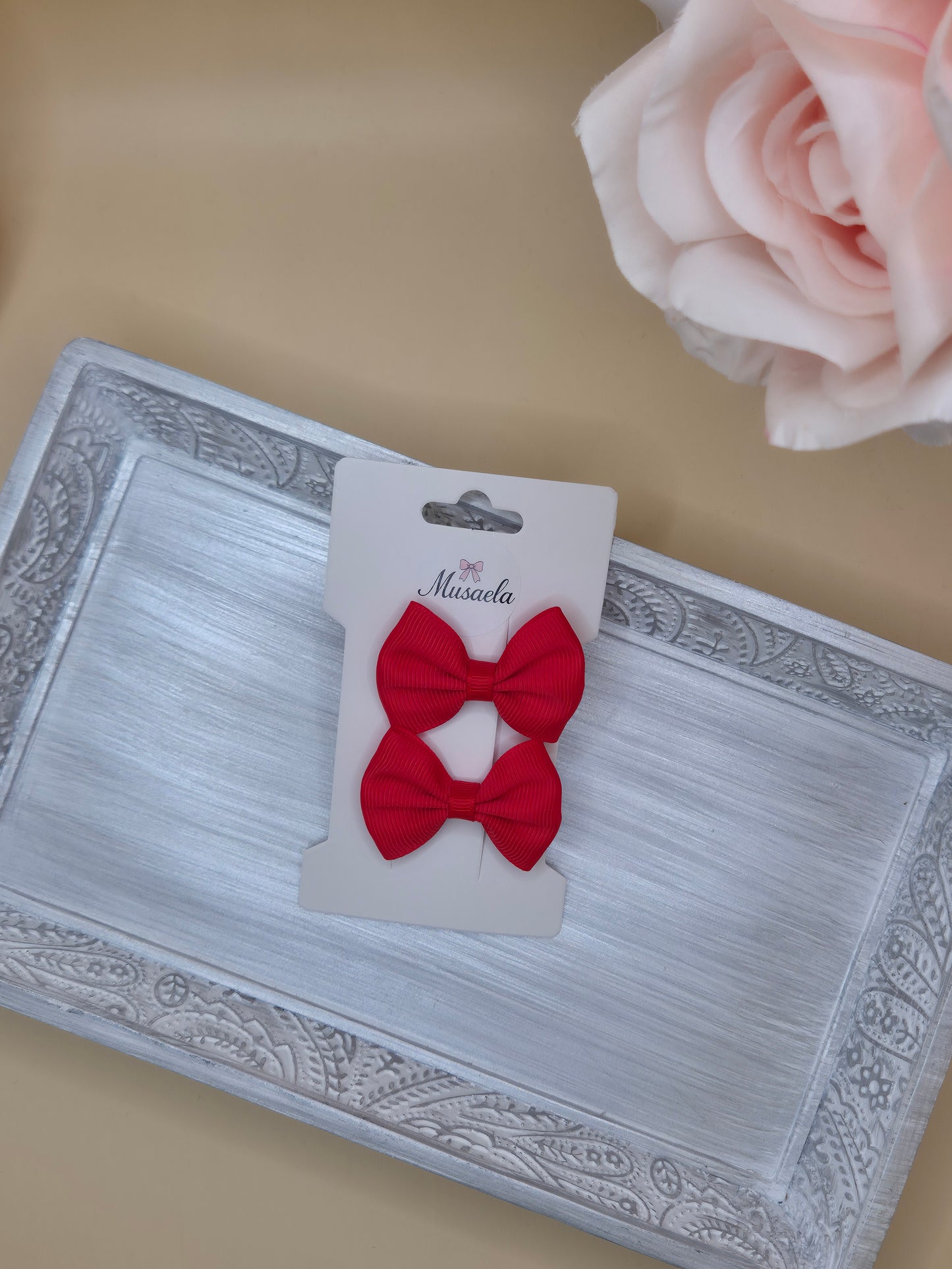 2er Set Haarspange mit kleiner Schleife