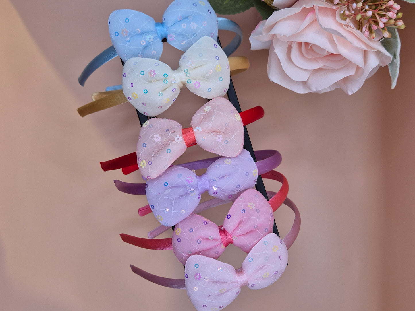 Pailletten Haarreif Schleife